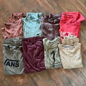 Lot of Mens Size Large Tee Shirts Pendleton, Vans, Northface